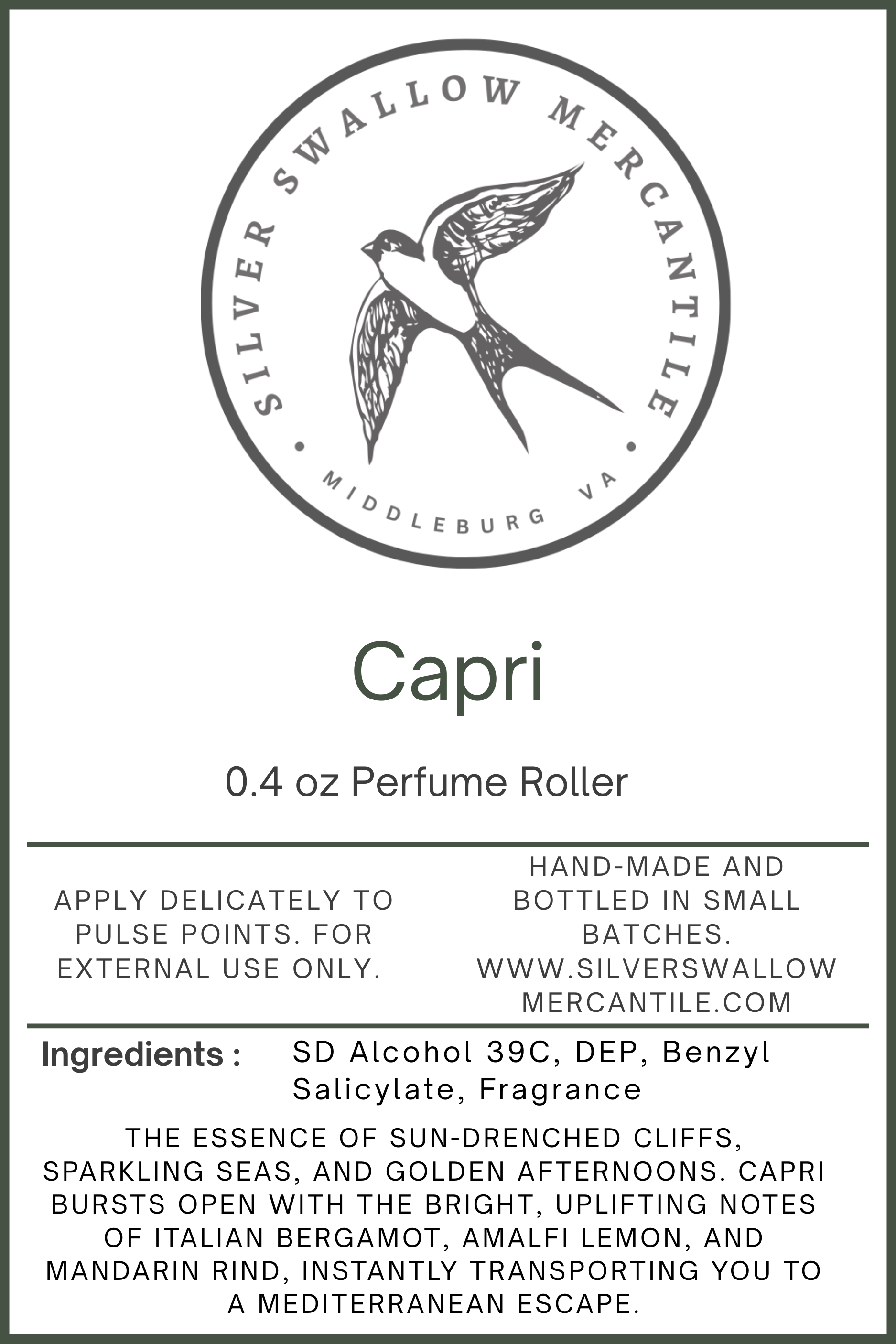 Capri Perfume Roller – A Sunlit Escape in Every Roll