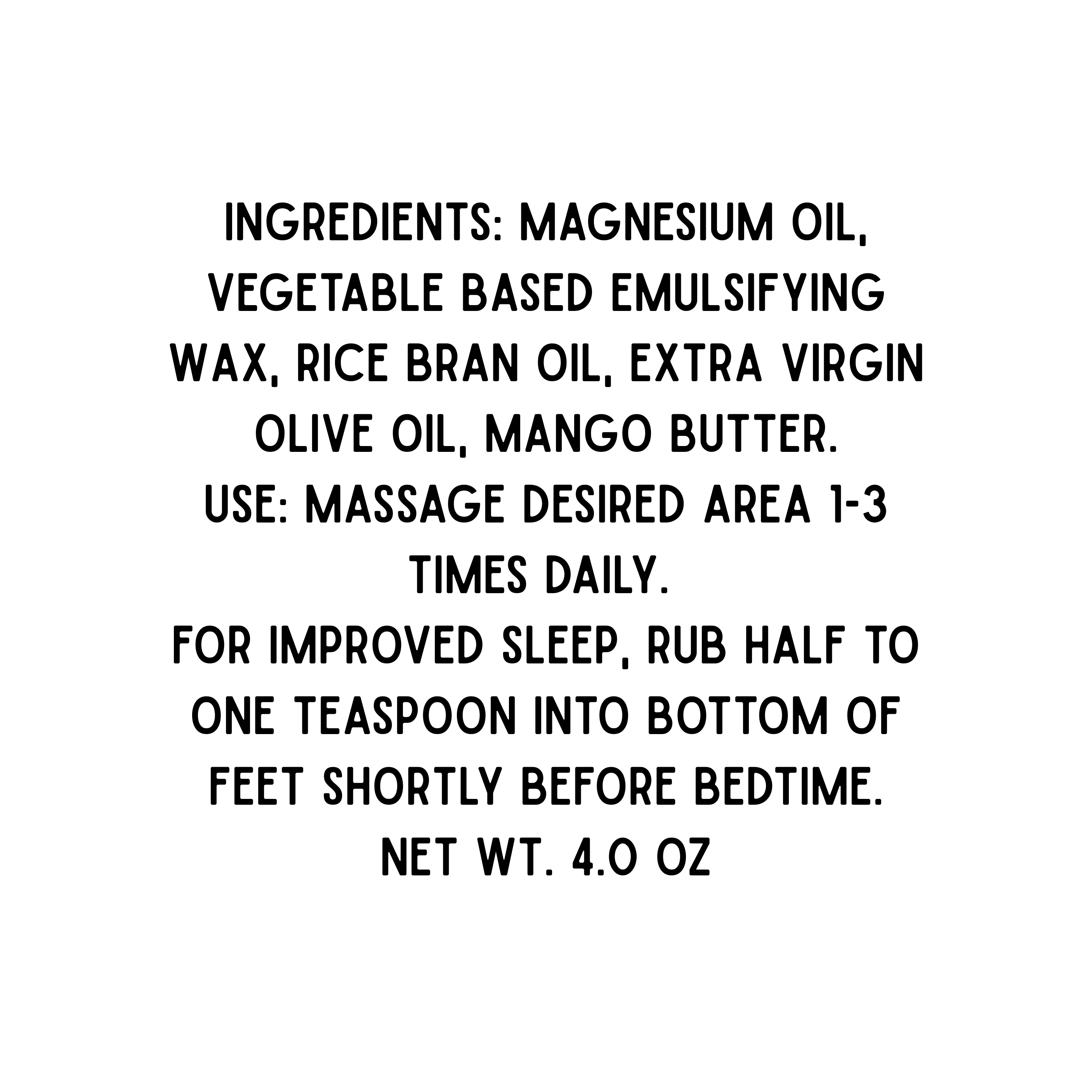 Magnesium Lotion – Deep Nourishment for Body & Mind - UNSCENTED