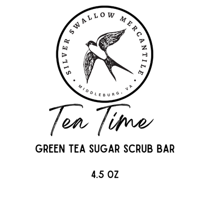 Tea Time – Green Tea Sugar Scrub Goat’s Milk Soap Bar